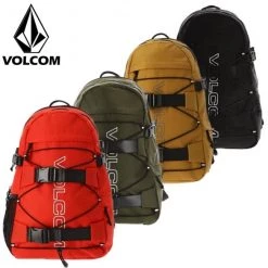 Volcom Unisex Street Style A4 Logo Backpacks For Men Camel X One Size