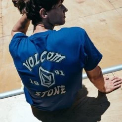 Volcom Unisex Street Style U-Neck Cotton Short Sleeves Logo For Men Black X S -Volcom Sales Shop org 3989