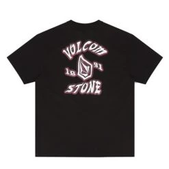 Volcom Unisex Street Style U-Neck Cotton Short Sleeves Logo For Men Black X S -Volcom Sales Shop org 3991