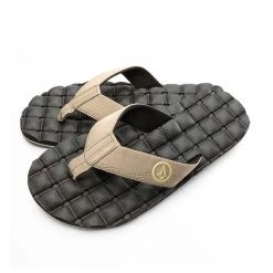 Volcom 2022 SS Logo Sandals For Men Khaki X 250 -Volcom Sales Shop org 4092