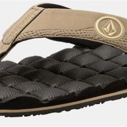 Volcom 2022 SS Logo Sandals For Men Khaki X 250 -Volcom Sales Shop org 4095