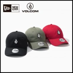 Volcom Unisex Street Style Collaboration Caps For Men Black X One Size
