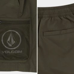 Volcom 2022 SS Unisex Street Style Cotton Logo Shorts For Men Khaki X L -Volcom Sales Shop org 4135