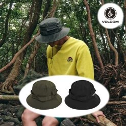 Volcom Unisex Street Style Bucket Hats Wide-brimmed Hats For Men Khaki X S