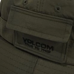 Volcom Unisex Street Style Bucket Hats Wide-brimmed Hats For Men Khaki X S -Volcom Sales Shop org 4152