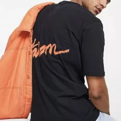 Volcom Pullovers Unisex Street Style Plain Cotton Short Sleeves For Men Black X Xs Chest32-34