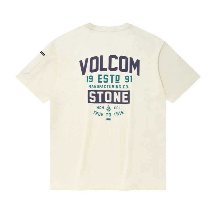 Volcom Unisex Street Style Cotton Short Sleeves Logo T-Shirts For Men Cream X L 13 Volcom Unisex Street Style Cotton Short Sleeves Logo T-Shirts For Men Cream X L - Image 11
