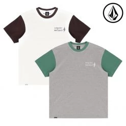 Volcom Unisex U-Neck Cotton Short Sleeves Logo T-Shirts For Men White X S