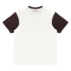 Volcom Unisex U-Neck Cotton Short Sleeves Logo T-Shirts For Men White X S -Volcom Sales Shop org 4269