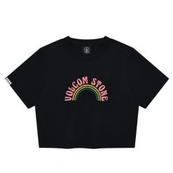 Volcom Street Style Short Sleeves Logo T-Shirts For Women Black X S -Volcom Sales Shop org 4308