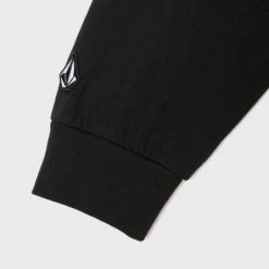 Volcom Unisex U-Neck Long Sleeves Cotton Logo Sweatshirts For Men Black X M -Volcom Sales Shop org 4322