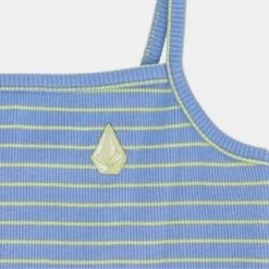 Volcom Short Sleeveless Cotton Logo Tanks & Camisoles For Women Blue X S -Volcom Sales Shop org 4344