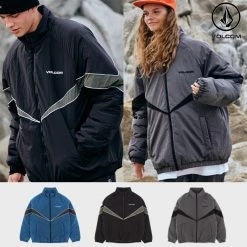 Volcom 2021-22FW Short Unisex Street Style Logo Jackets For Men Gray X L