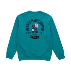 Volcom Unisex Street Style U-Neck Long Sleeves Cotton Logo For Men Green X S -Volcom Sales Shop org 4431