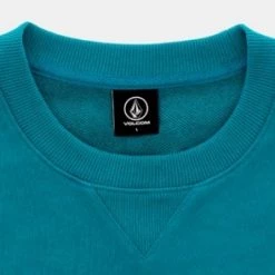 Volcom Unisex Street Style U-Neck Long Sleeves Cotton Logo For Men Green X S -Volcom Sales Shop org 4432