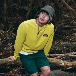 Volcom 2022 SS Crew Neck Unisex Street Style Long Sleeves Cotton Logo For Men Gray X Xl -Volcom Sales Shop org 4461