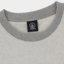 Volcom 2022 SS Crew Neck Unisex Street Style Long Sleeves Cotton Logo For Men Gray X Xl -Volcom Sales Shop org 4469