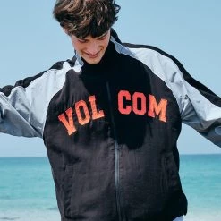 Volcom 2022 SS Unisex Logo Jackets For Men Green X S -Volcom Sales Shop org 4532