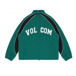 Volcom 2022 SS Unisex Logo Jackets For Men Green X S -Volcom Sales Shop org 4537