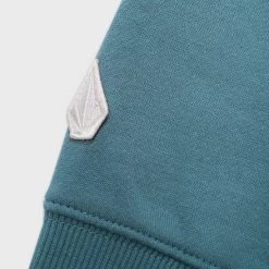 Volcom Unisex U-Neck Long Sleeves Plain Cotton Logos On The Sleeves For Men Navy X M -Volcom Sales Shop org 4546