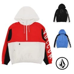 Volcom Unisex Logo Anorak Jackets Jackets For Men Black X S