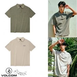 Volcom 2022 SS Unisex Plain Logo T-Shirts For Men L.beige X M