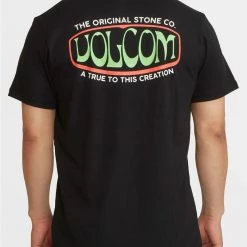 Volcom 2022 SS Unisex Logo T-Shirts For Men Black X M -Volcom Sales Shop org 4734