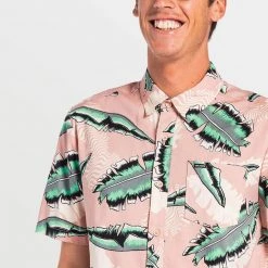 Volcom 2022 SS Unisex Shirts For Men Pink X L -Volcom Sales Shop org 4739
