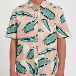 Volcom 2022 SS Unisex Shirts For Men Pink X L -Volcom Sales Shop org 4740