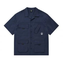 Volcom Unisex Street Style Long Sleeves Short Sleeves For Men Navy X L -Volcom Sales Shop org 4774