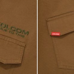 Volcom 2022 SS Unisex Street Style Cotton Logo Shorts For Men Khaki X L -Volcom Sales Shop org 4806