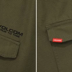 Volcom 2022 SS Unisex Street Style Cotton Logo Shorts For Men Khaki X L -Volcom Sales Shop org 4811