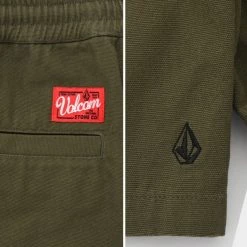 Volcom 2022 SS Unisex Street Style Cotton Logo Shorts For Men Khaki X L -Volcom Sales Shop org 4812
