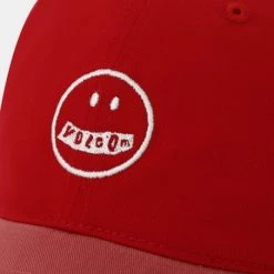 Volcom Unisex Street Style Caps For Men Red X One Size -Volcom Sales Shop org 4939