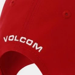 Volcom Unisex Street Style Caps For Men Red X One Size -Volcom Sales Shop org 4940