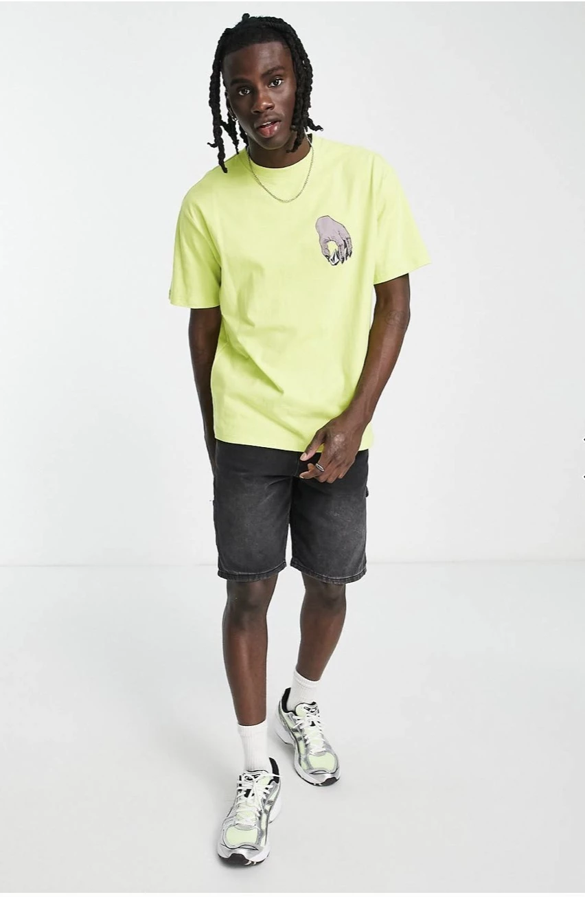 Volcom Pullovers Unisex Street Style Plain Cotton Short Sleeves For Men Yellow X S 4 Volcom Pullovers Unisex Street Style Plain Cotton Short Sleeves For Men Yellow X S - Image 2