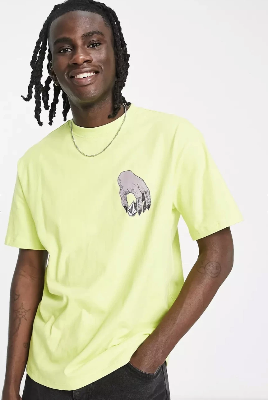 Volcom Pullovers Unisex Street Style Plain Cotton Short Sleeves For Men Yellow X S 6 Volcom Pullovers Unisex Street Style Plain Cotton Short Sleeves For Men Yellow X S - Image 4