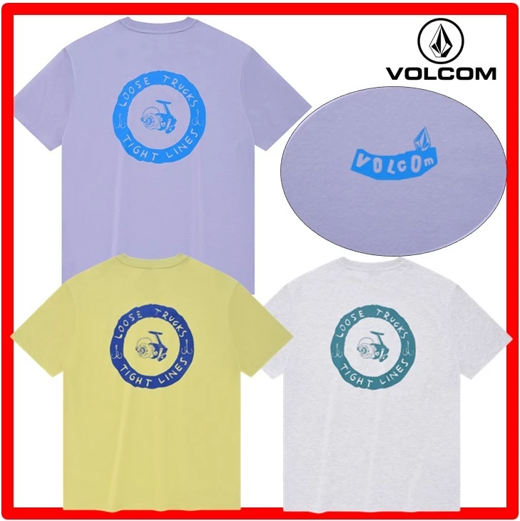 Volcom Unisex Street Style Short Sleeves Logo T-Shirts For Men Lime X M 3 Volcom Unisex Street Style Short Sleeves Logo T-Shirts For Men Lime X M