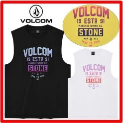 Volcom Unisex Street Style Logo T-Shirts For Men Black X L