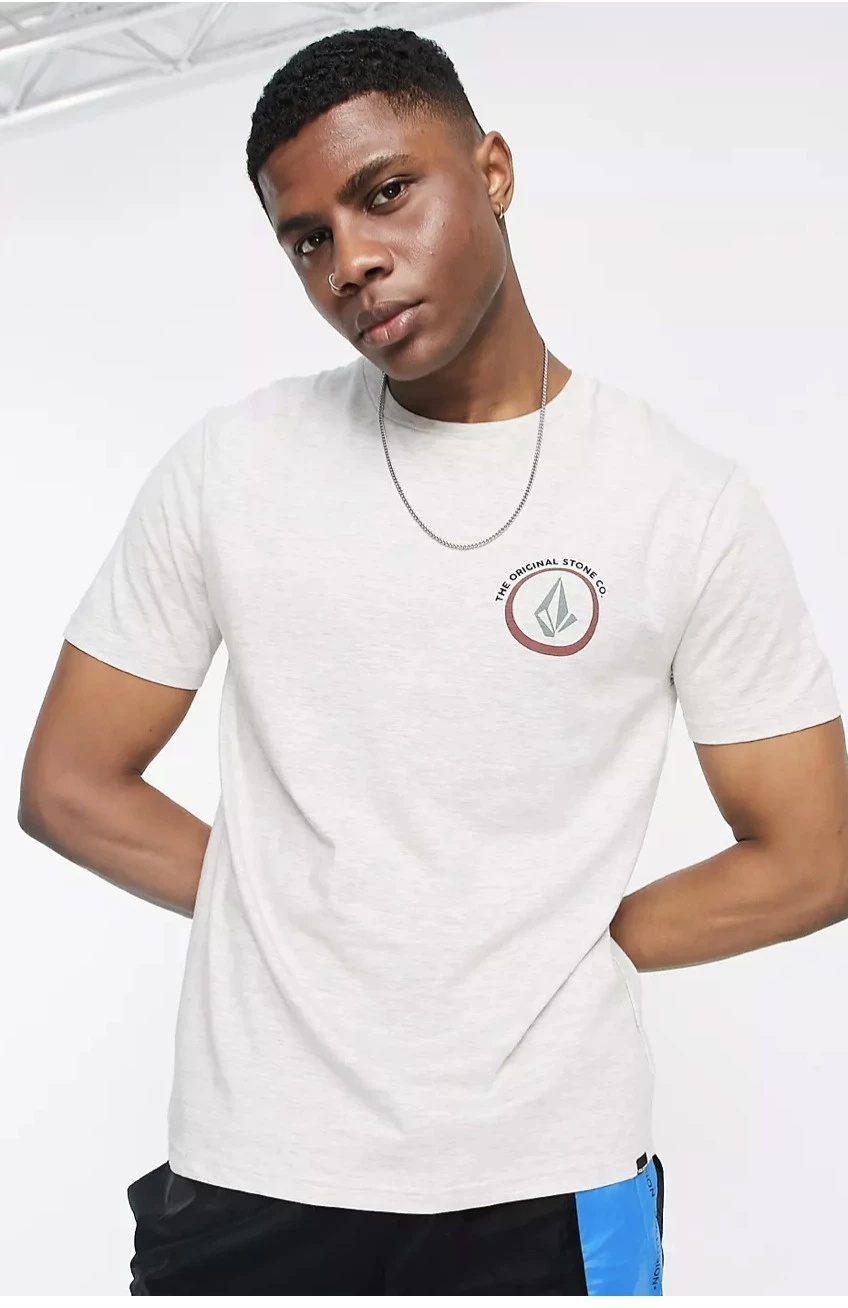 Volcom Pullovers Unisex Street Style Plain Cotton Short Sleeves For Men Grey X M 4 Volcom Pullovers Unisex Street Style Plain Cotton Short Sleeves For Men Grey X M - Image 2