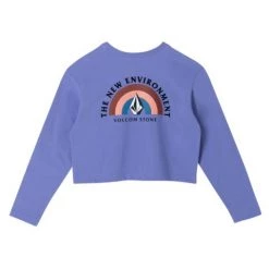 Volcom Short U-Neck Long Sleeves Cotton Long Sleeve T-shirt Logo For Women White X S -Volcom Sales Shop org 5051