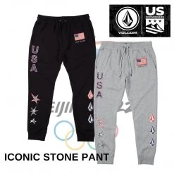 Volcom 2022-23FW Street Style Cotton Logo Bottoms For Men Black X L (*inventory Check Required)