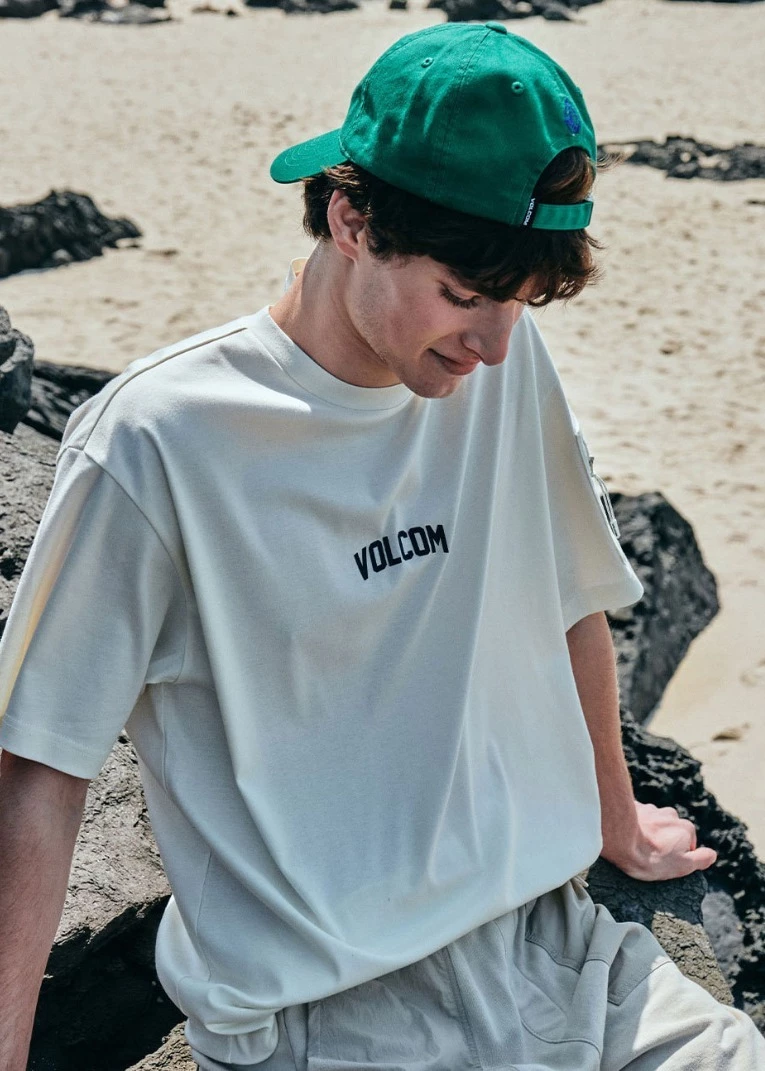 Volcom Unisex Street Style Short Sleeves Logo T-Shirts For Men Cream X S 4 Volcom Unisex Street Style Short Sleeves Logo T-Shirts For Men Cream X S - Image 2
