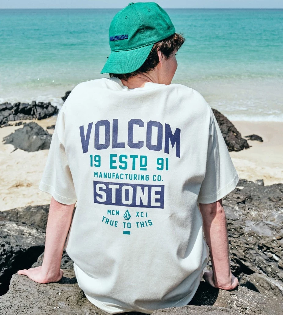 Volcom Unisex Street Style Short Sleeves Logo T-Shirts For Men Cream X S 5 Volcom Unisex Street Style Short Sleeves Logo T-Shirts For Men Cream X S - Image 3