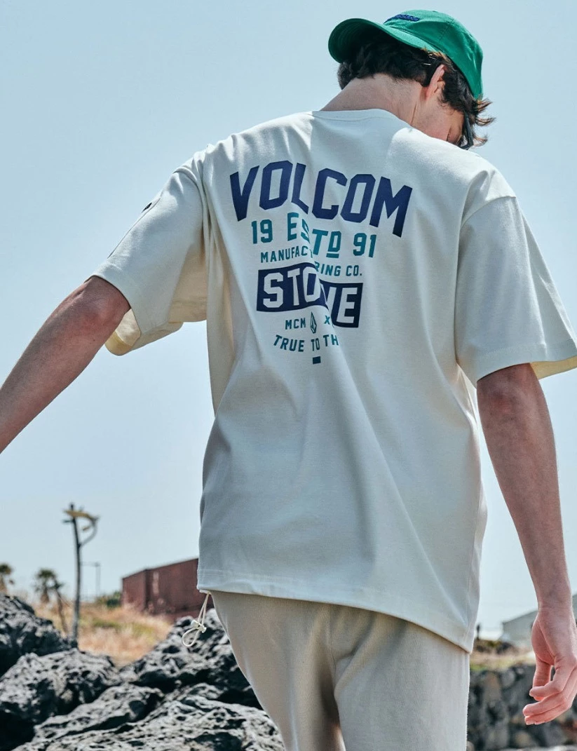 Volcom Unisex Street Style Short Sleeves Logo T-Shirts For Women Navy X S 7 Volcom Unisex Street Style Short Sleeves Logo T-Shirts For Women Navy X S - Image 5