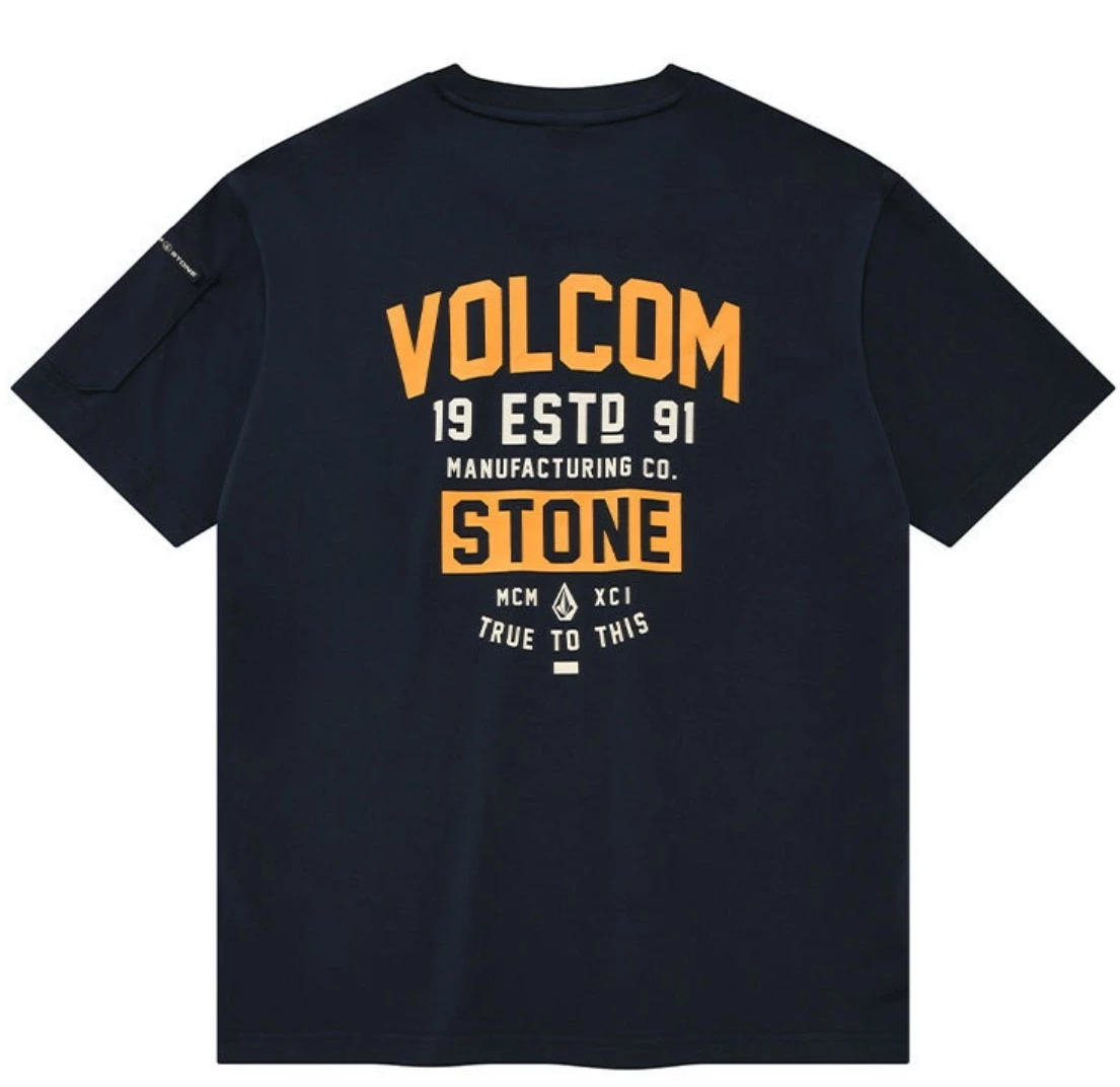 Volcom Unisex Street Style Short Sleeves Logo T-Shirts For Women Navy X S 15 Volcom Unisex Street Style Short Sleeves Logo T-Shirts For Women Navy X S - Image 13