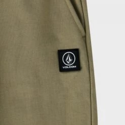 Volcom Unisex Street Style Cotton Logo Bottoms For Men Khaki X L -Volcom Sales Shop org 5277