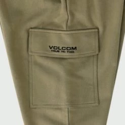 Volcom Unisex Street Style Cotton Logo Bottoms For Men Khaki X L -Volcom Sales Shop org 5278
