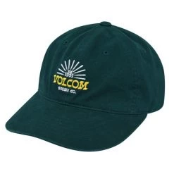 Volcom Unisex Street Style Caps For Men Green X One Size -Volcom Sales Shop org 5309