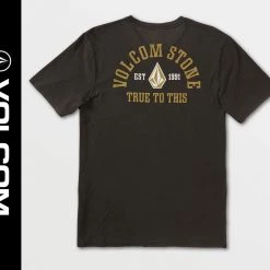 Volcom 2021-22FW Street Style Short Sleeves Logo T-Shirts For Men Black X Xxl